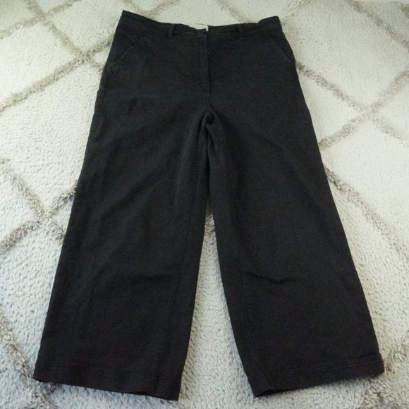 Everlane Pants - Everlane Cropped Wide Leg Pants Womens 16 Black